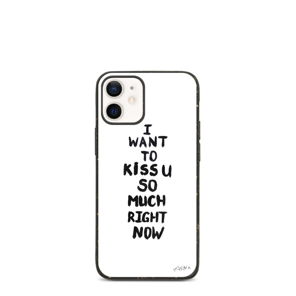 Kiss Slogan Biodegradable Phone Case