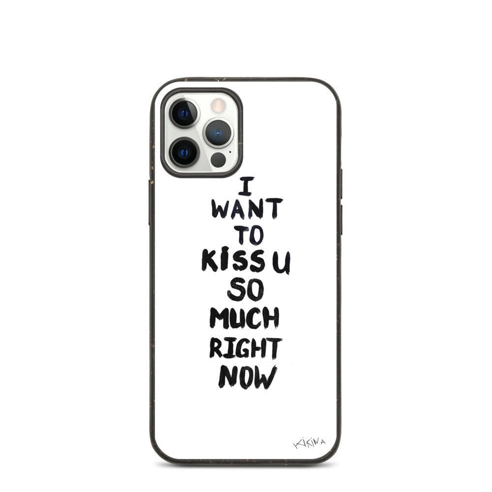 Kiss Slogan Biodegradable Phone Case