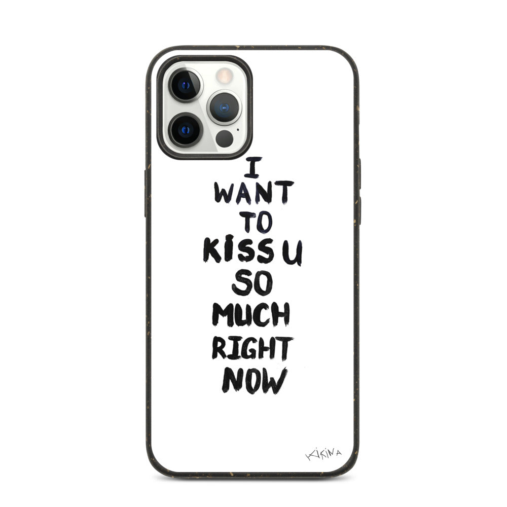 Kiss Slogan Biodegradable Phone Case