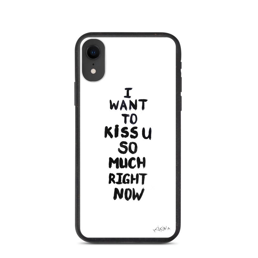 Kiss Slogan Biodegradable Phone Case