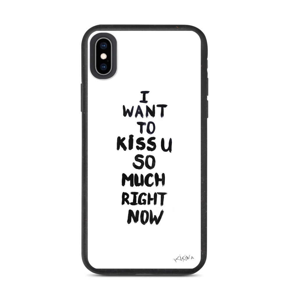 Kiss Slogan Biodegradable Phone Case