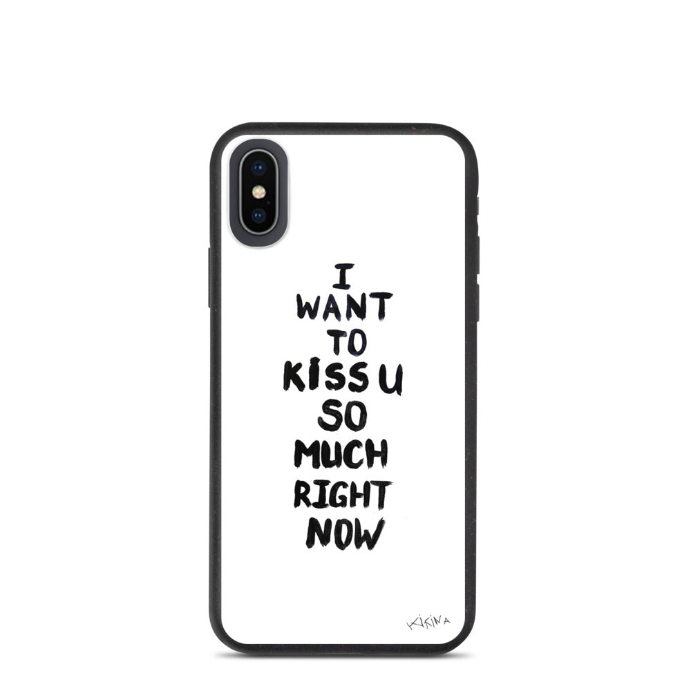Kiss Slogan Biodegradable Phone Case