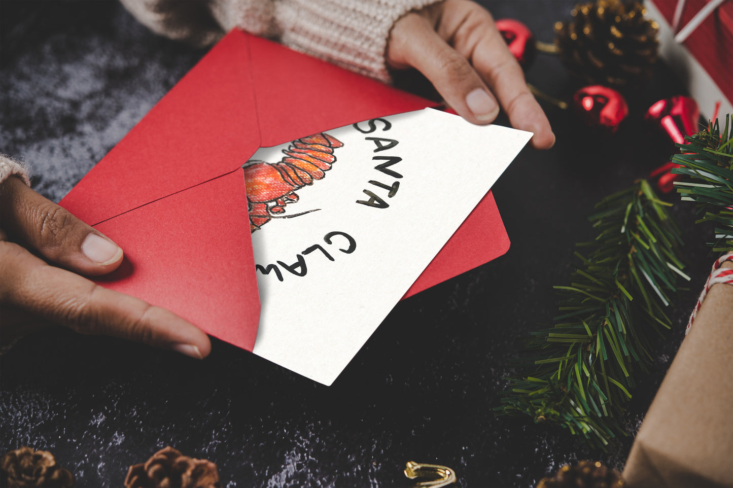CHRISTMAS GREETING CARDS. SET OF 3.