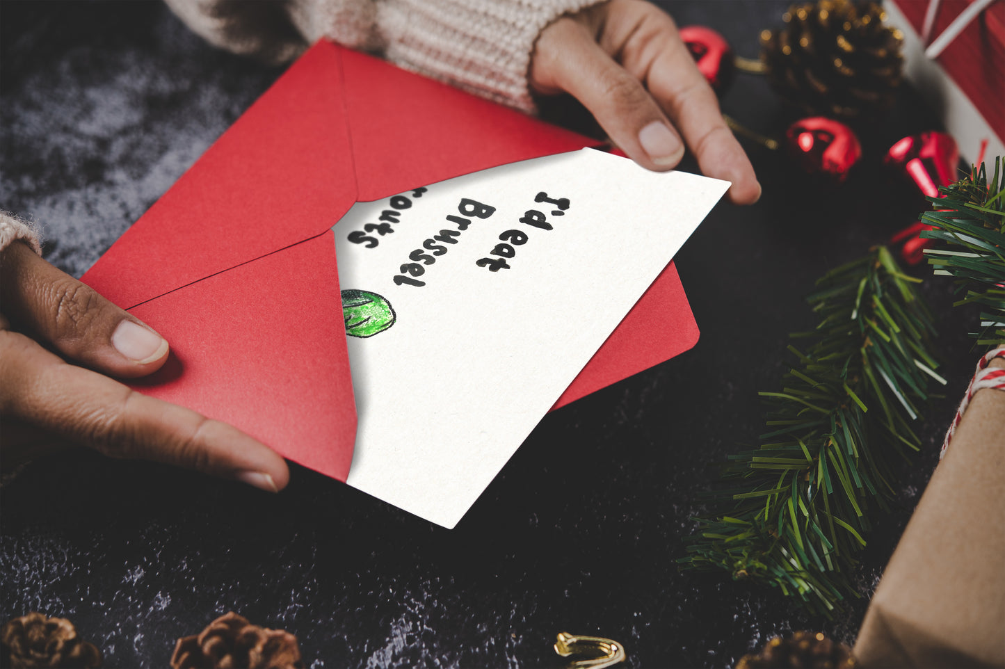 CHRISTMAS GREETING CARDS. SET OF 3.