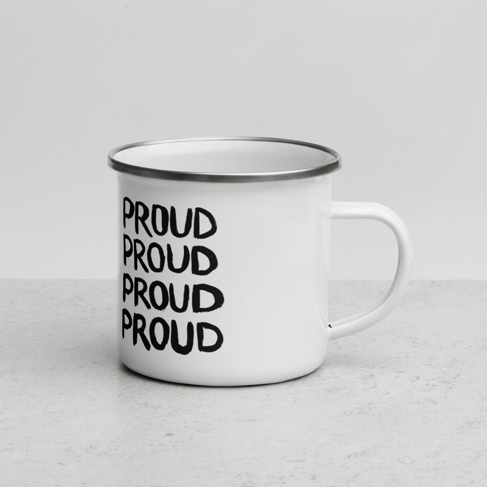 Proud Enamel Mug. Camper Mug