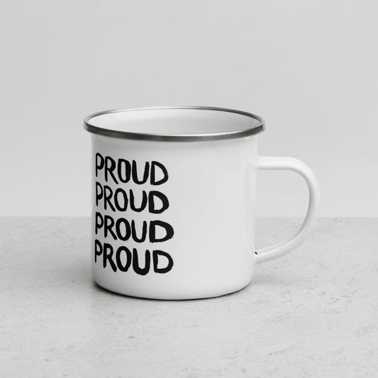 Proud Enamel Mug. Camper Mug