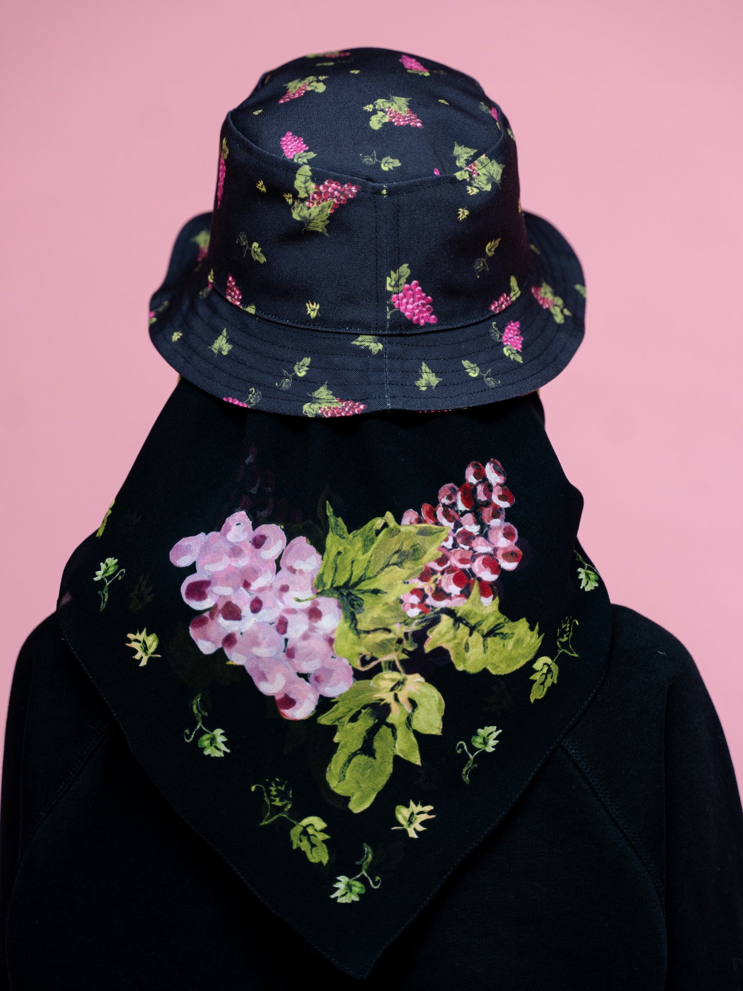 Grape Print Unisex Denim Bucket Hat