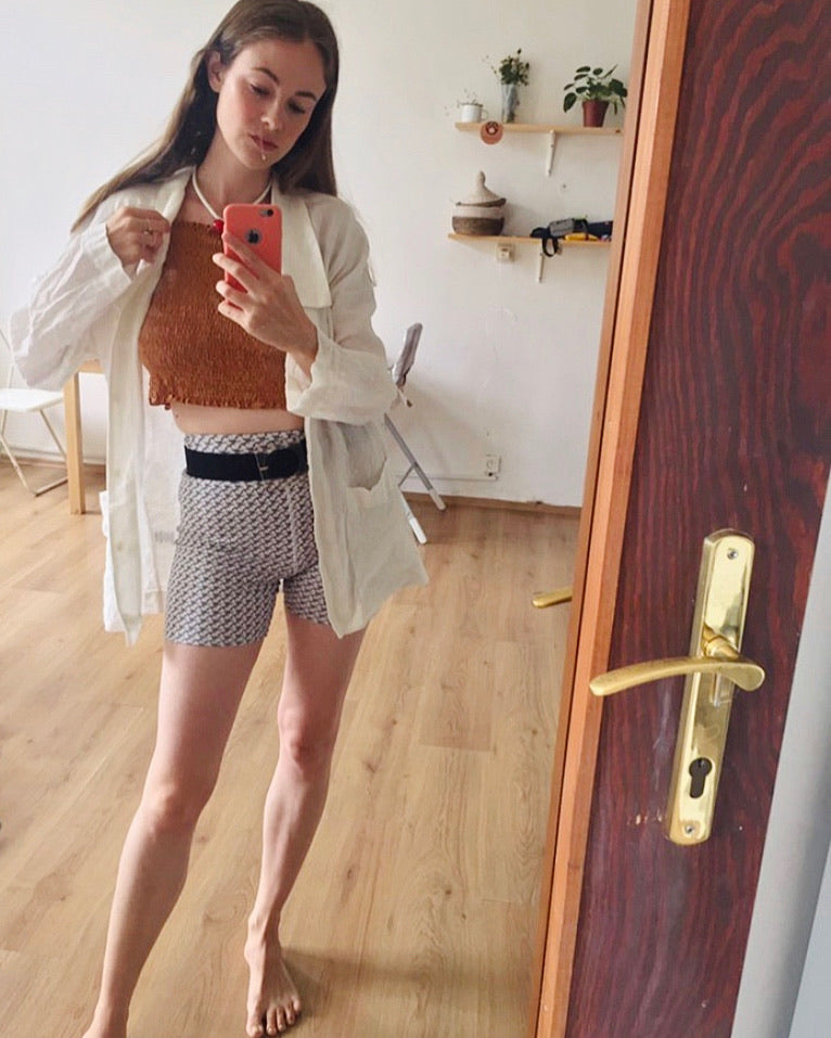 Daisy Print Biker Shorts