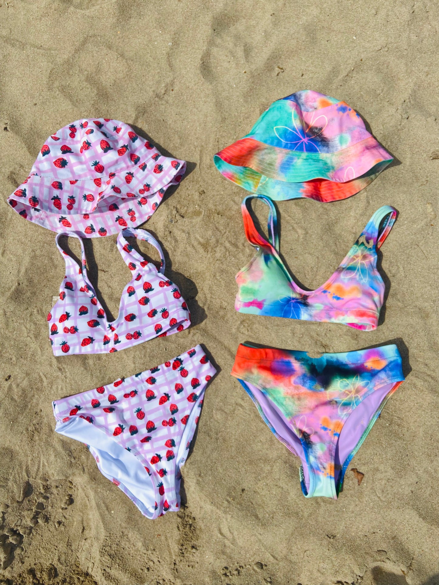 Strawberry Recycled High-waisted Bikini