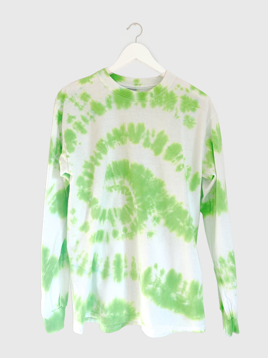 Tie-Dye Skater Top with Mandala Motive in Green