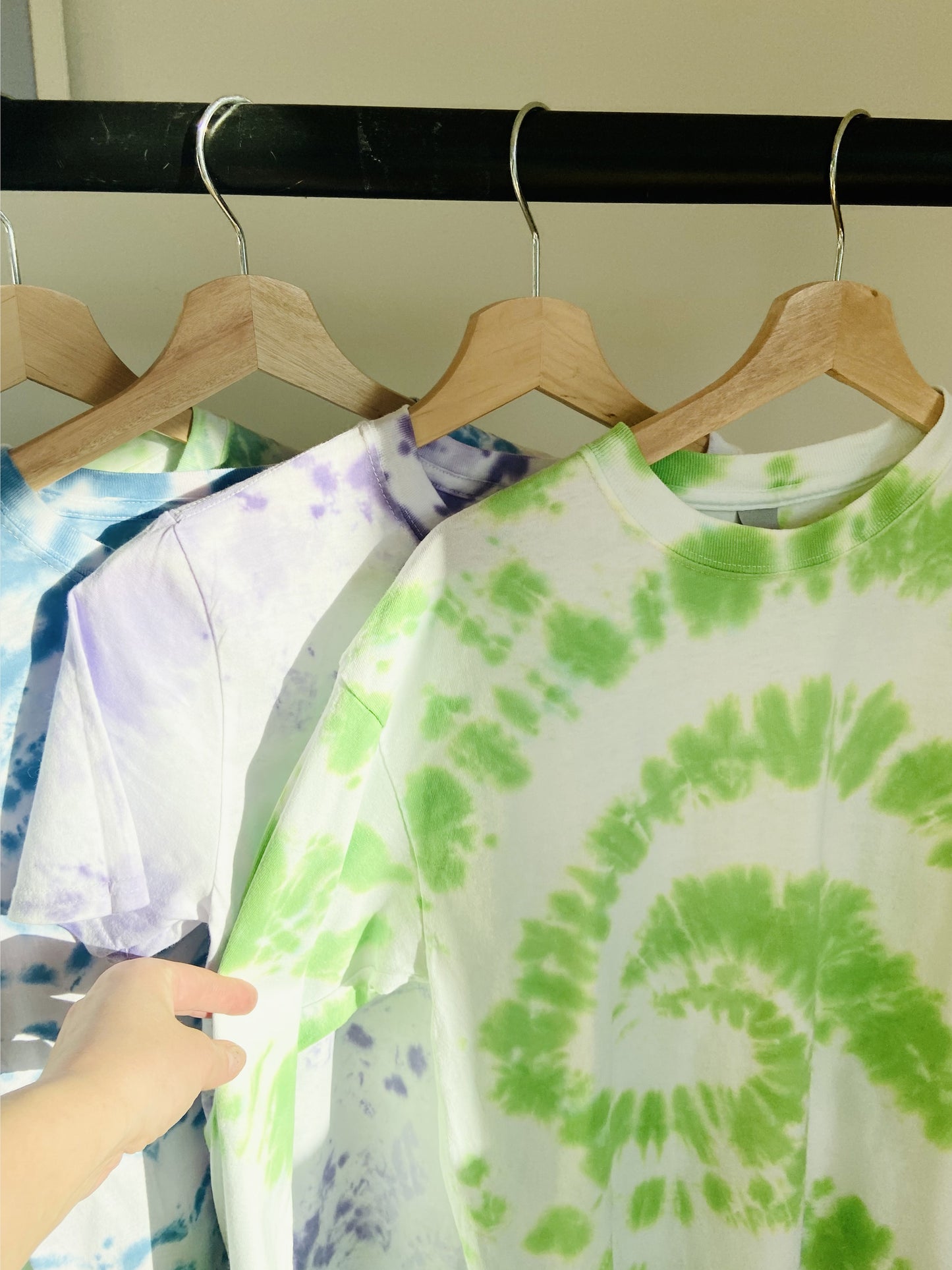Tie-Dye Skater Top with Mandala Motive in Green