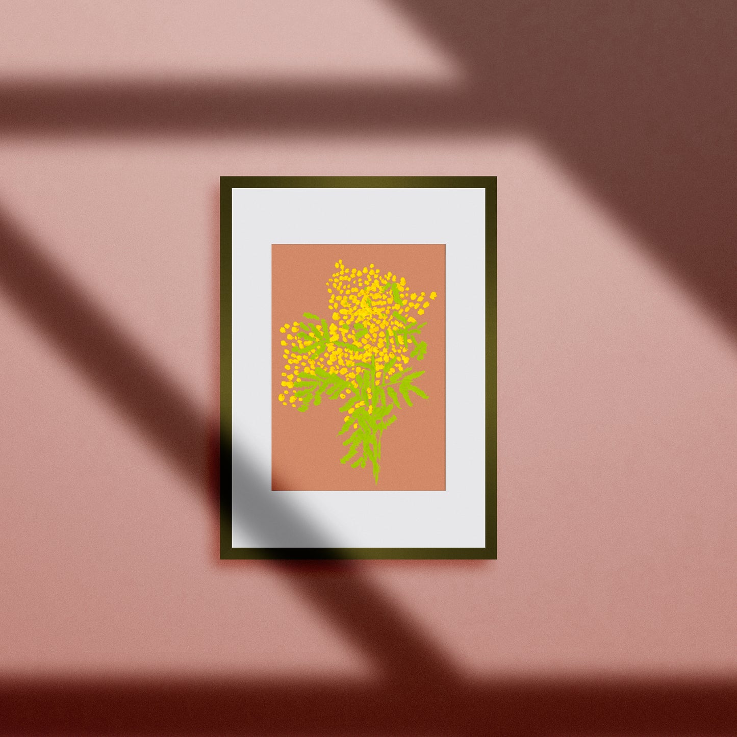 Mimosa Painted Graphic. A3 Artwork
