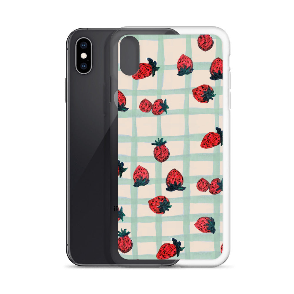 Strawberry Print iPhone Case