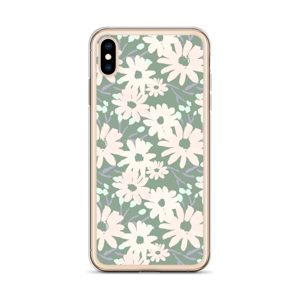 Daisy Pattern  iPhone Case in Sage