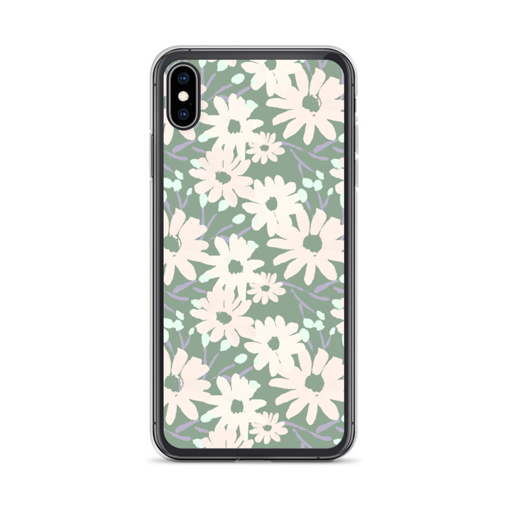 Daisy Pattern  iPhone Case in Sage