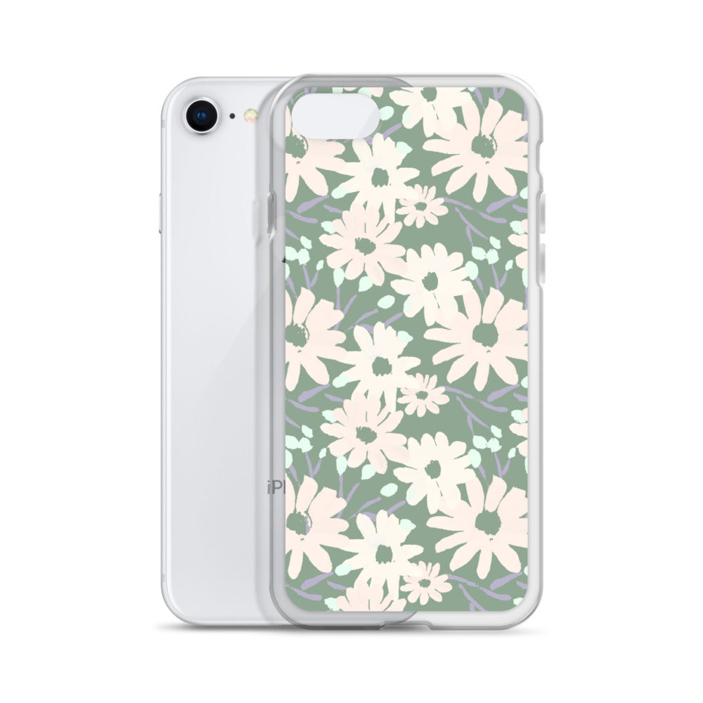 Daisy Pattern  iPhone Case in Sage