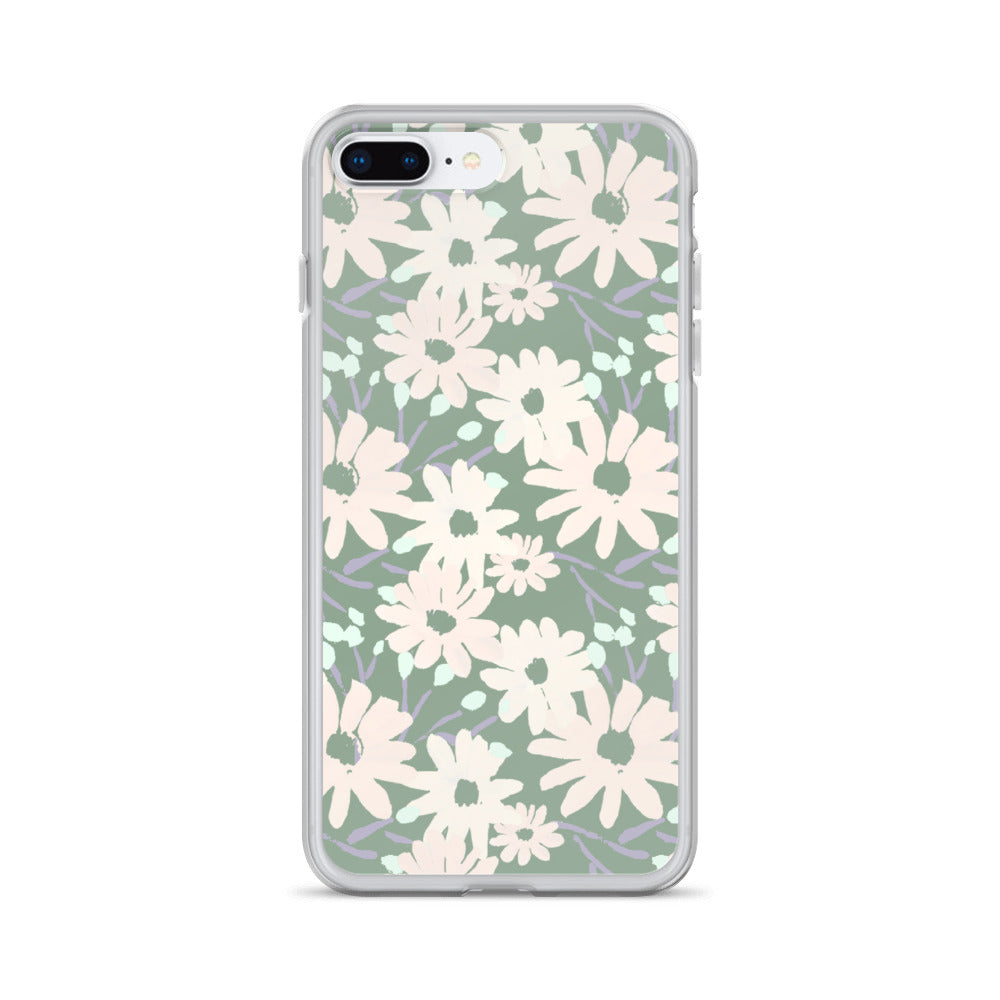 Daisy Pattern  iPhone Case in Sage