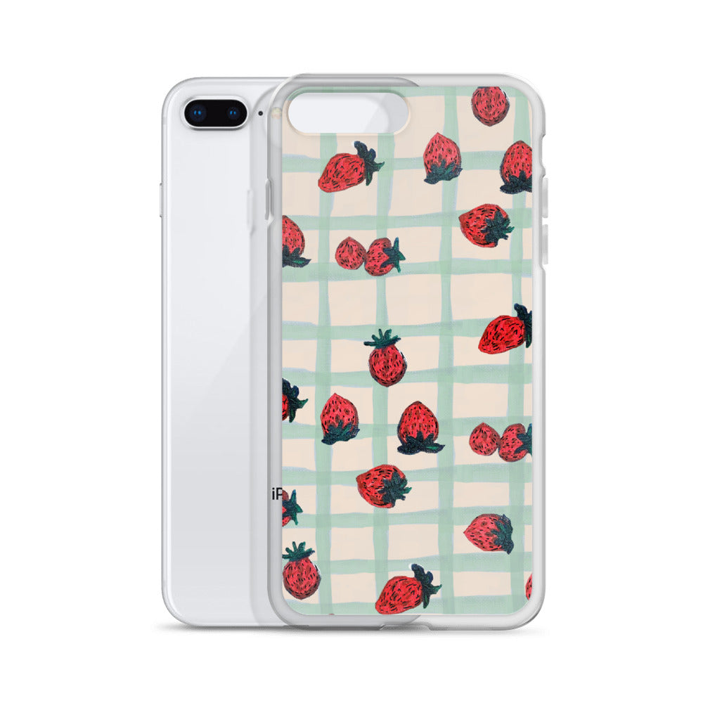 Strawberry Print iPhone Case