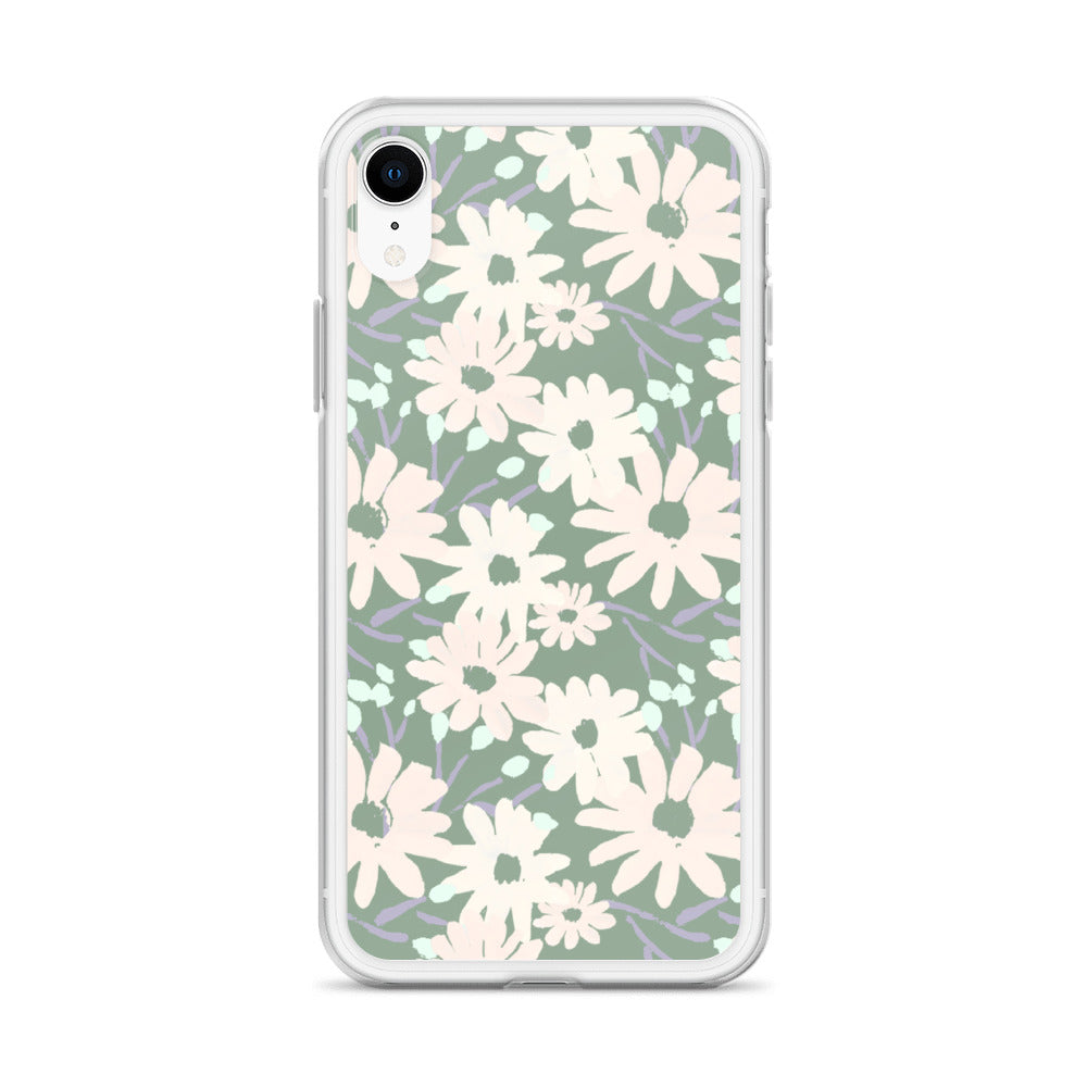 Daisy Pattern  iPhone Case in Sage