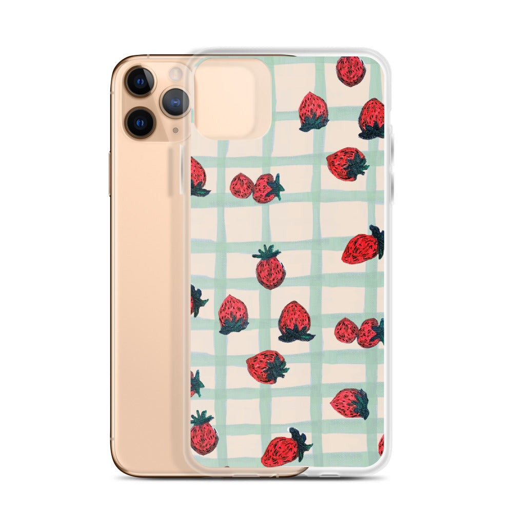 Strawberry Print iPhone Case
