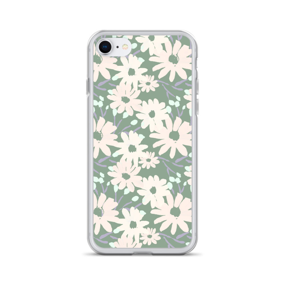 Daisy Pattern  iPhone Case in Sage