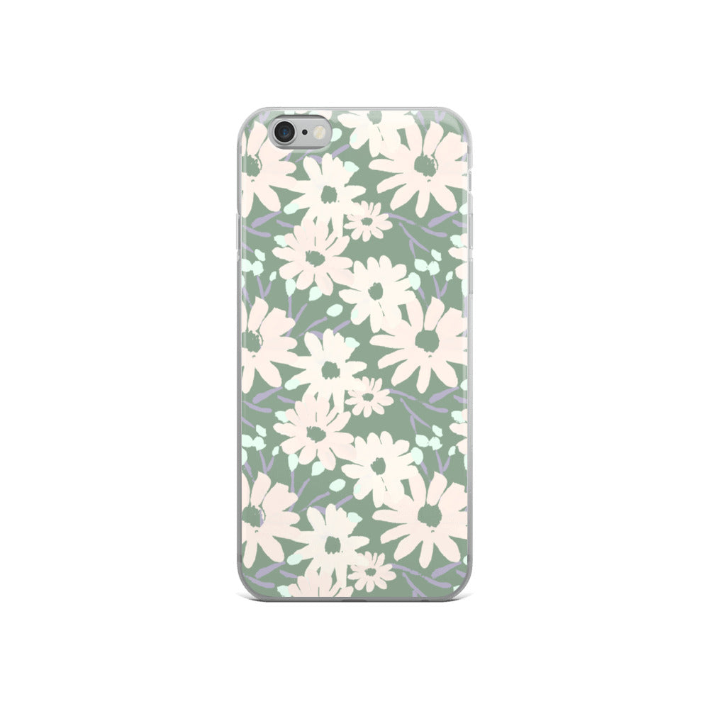 Daisy Pattern  iPhone Case in Sage