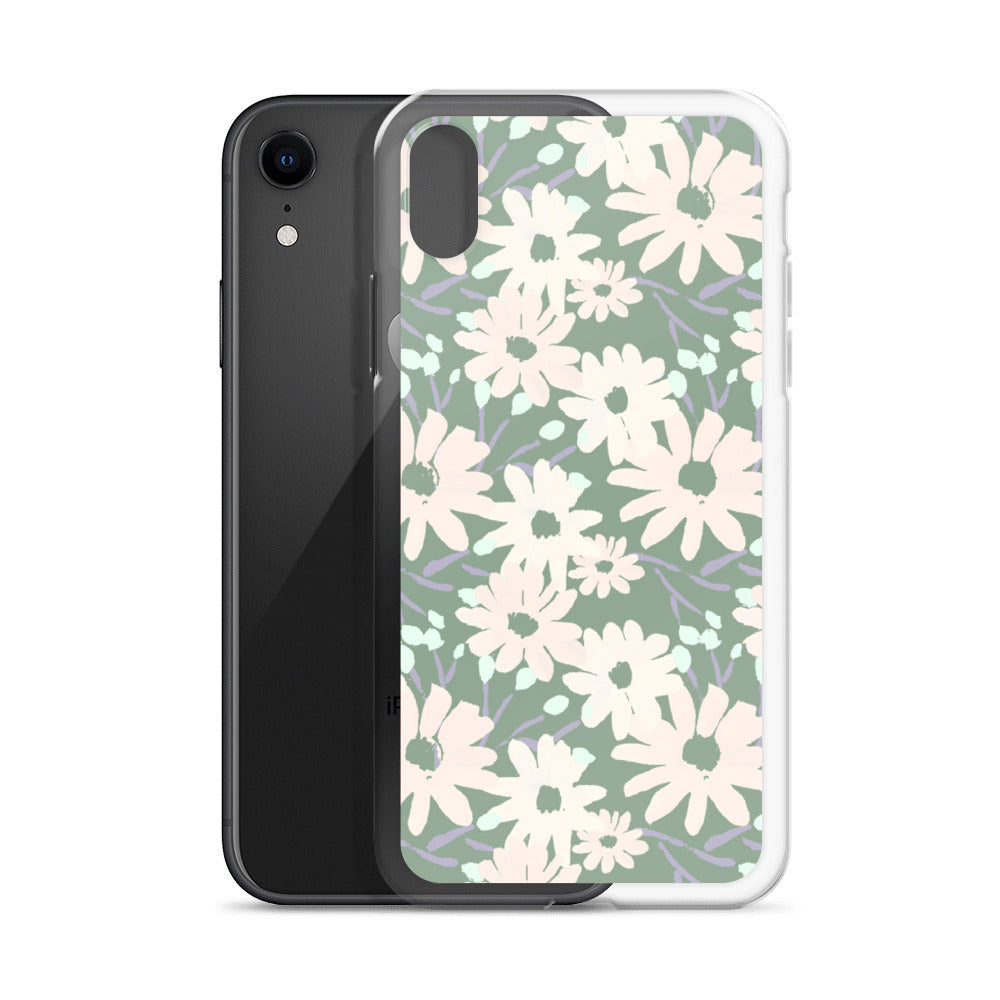 Daisy Pattern  iPhone Case in Sage