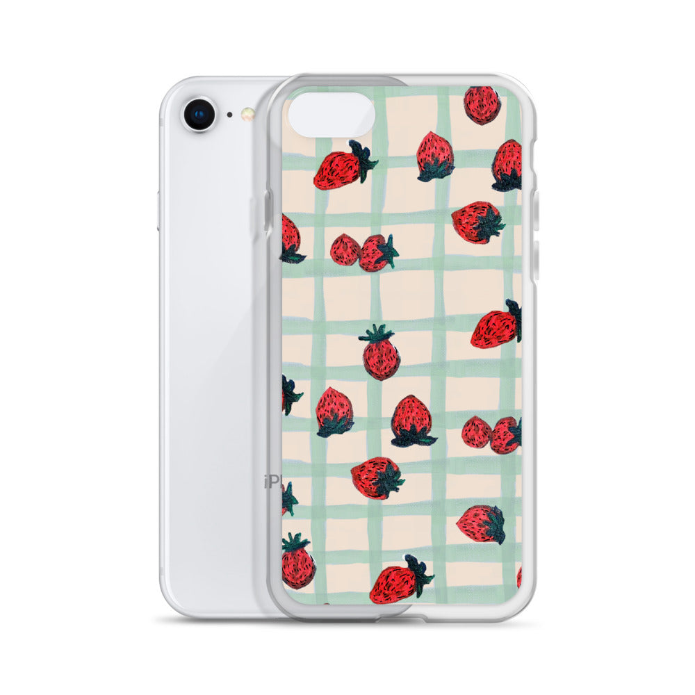 Strawberry Print iPhone Case
