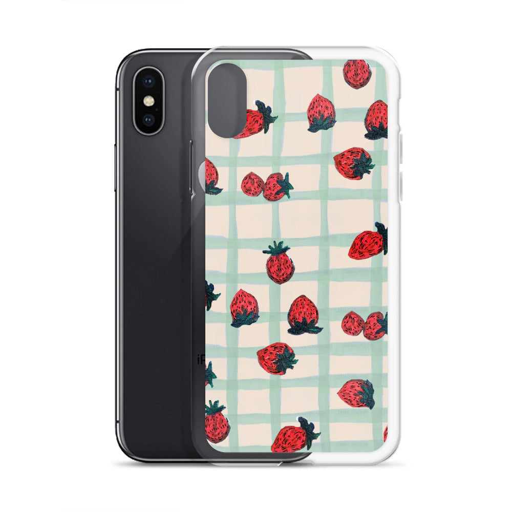 Strawberry Print iPhone Case