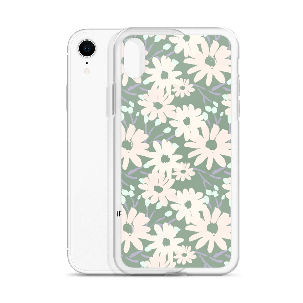 Daisy Pattern  iPhone Case in Sage