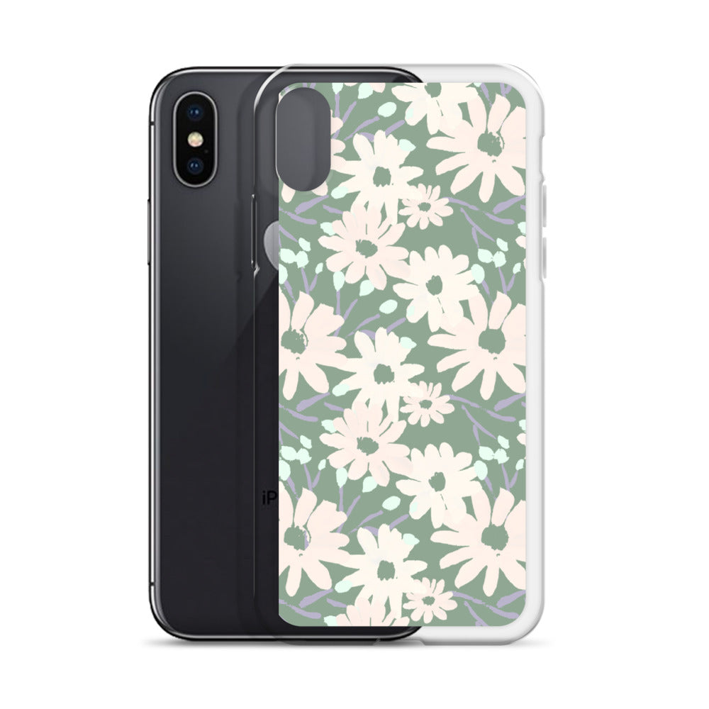Daisy Pattern  iPhone Case in Sage
