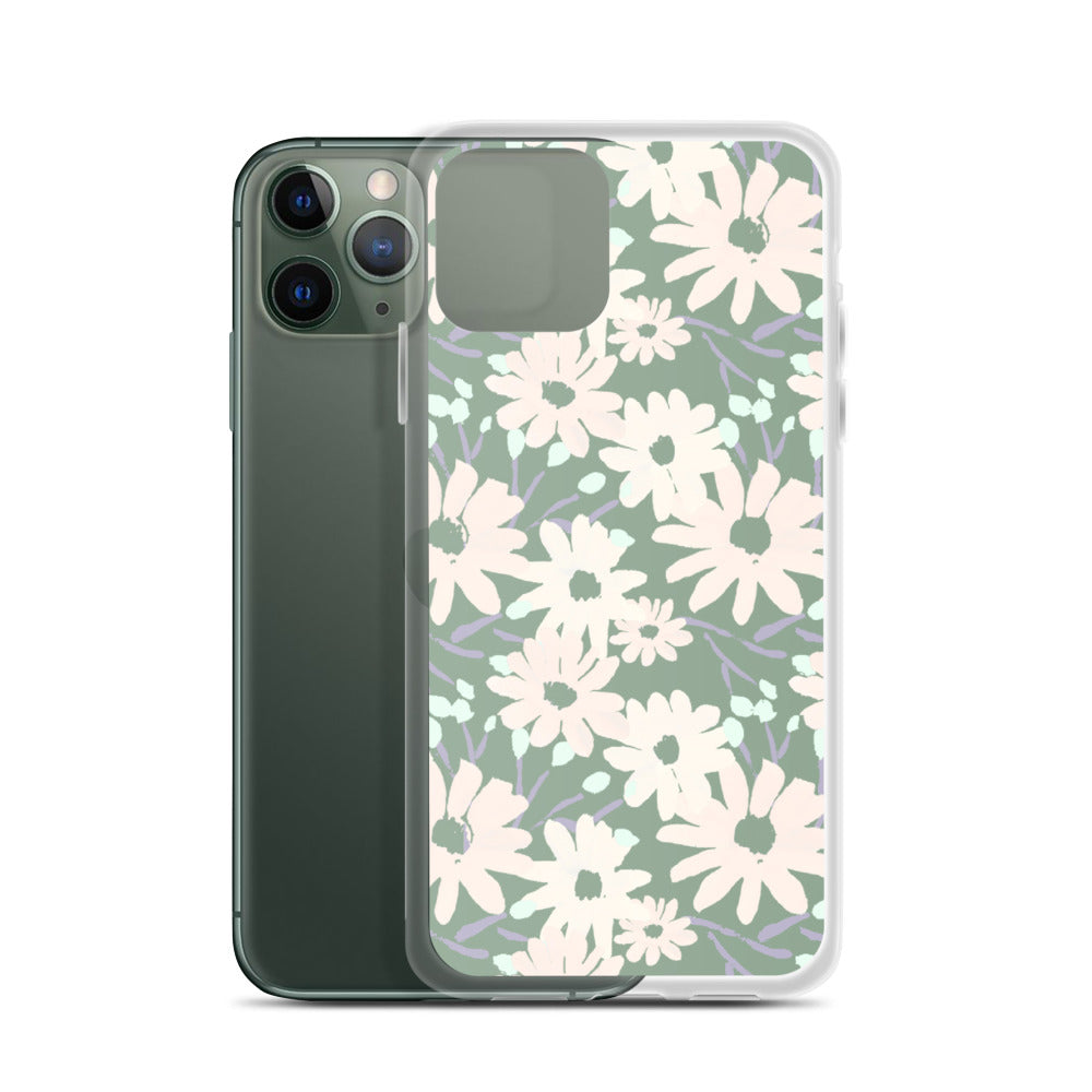 Daisy Pattern  iPhone Case in Sage