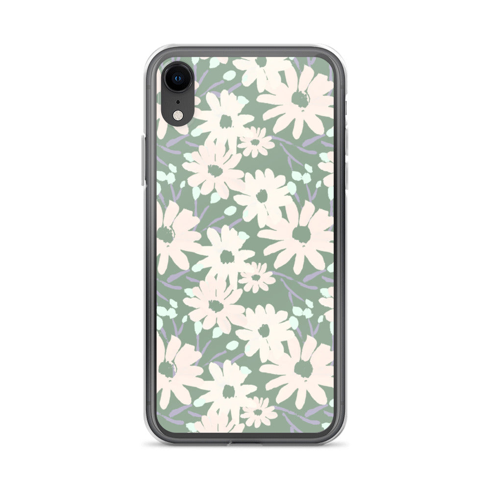 Daisy Pattern  iPhone Case in Sage