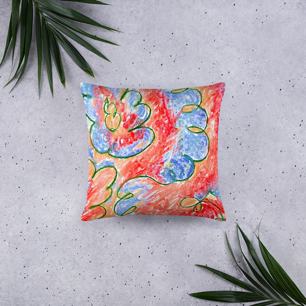 Abstract Print Reversible Cushion