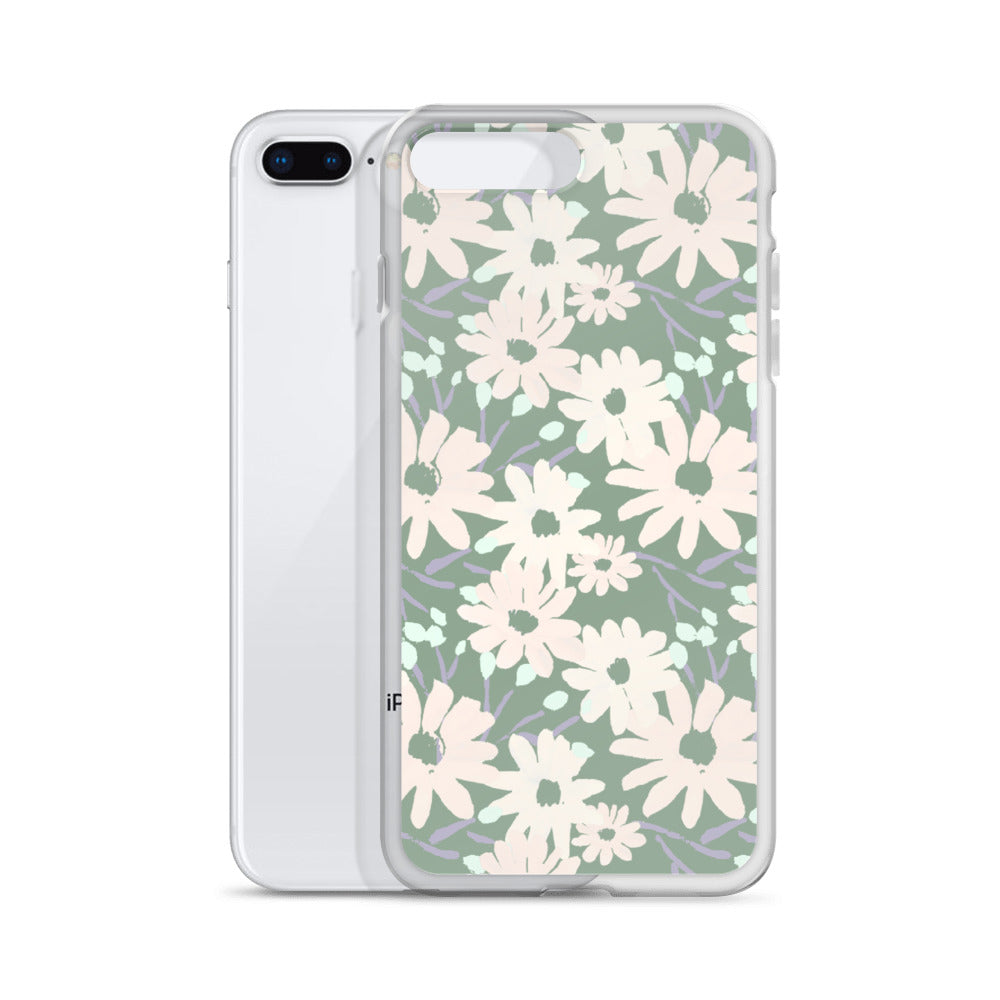 Daisy Pattern  iPhone Case in Sage