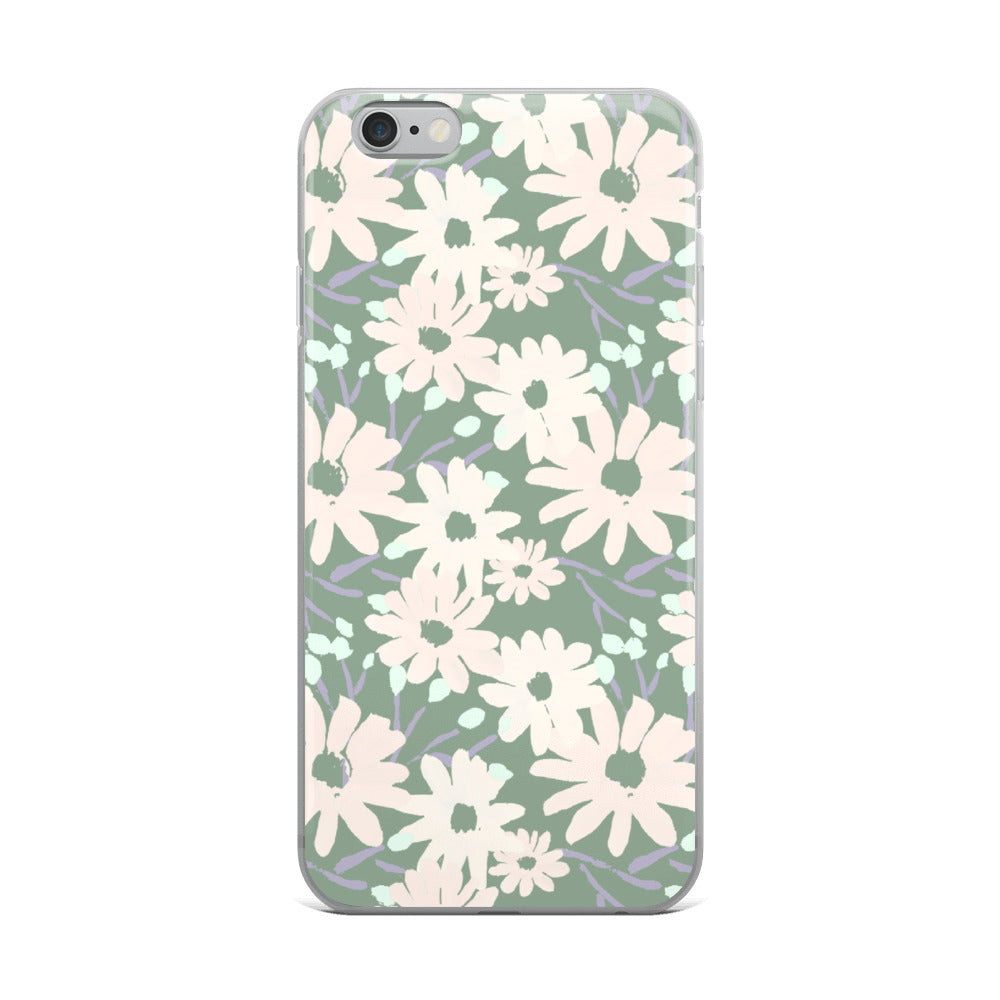 Daisy Pattern  iPhone Case in Sage
