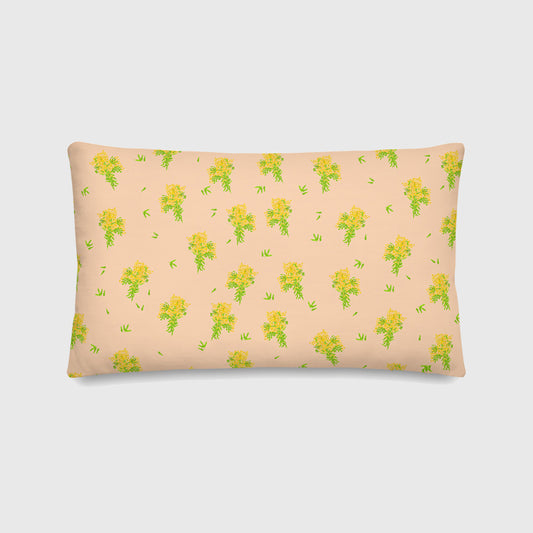 Mimosa Print Reversible Canvas Cushion