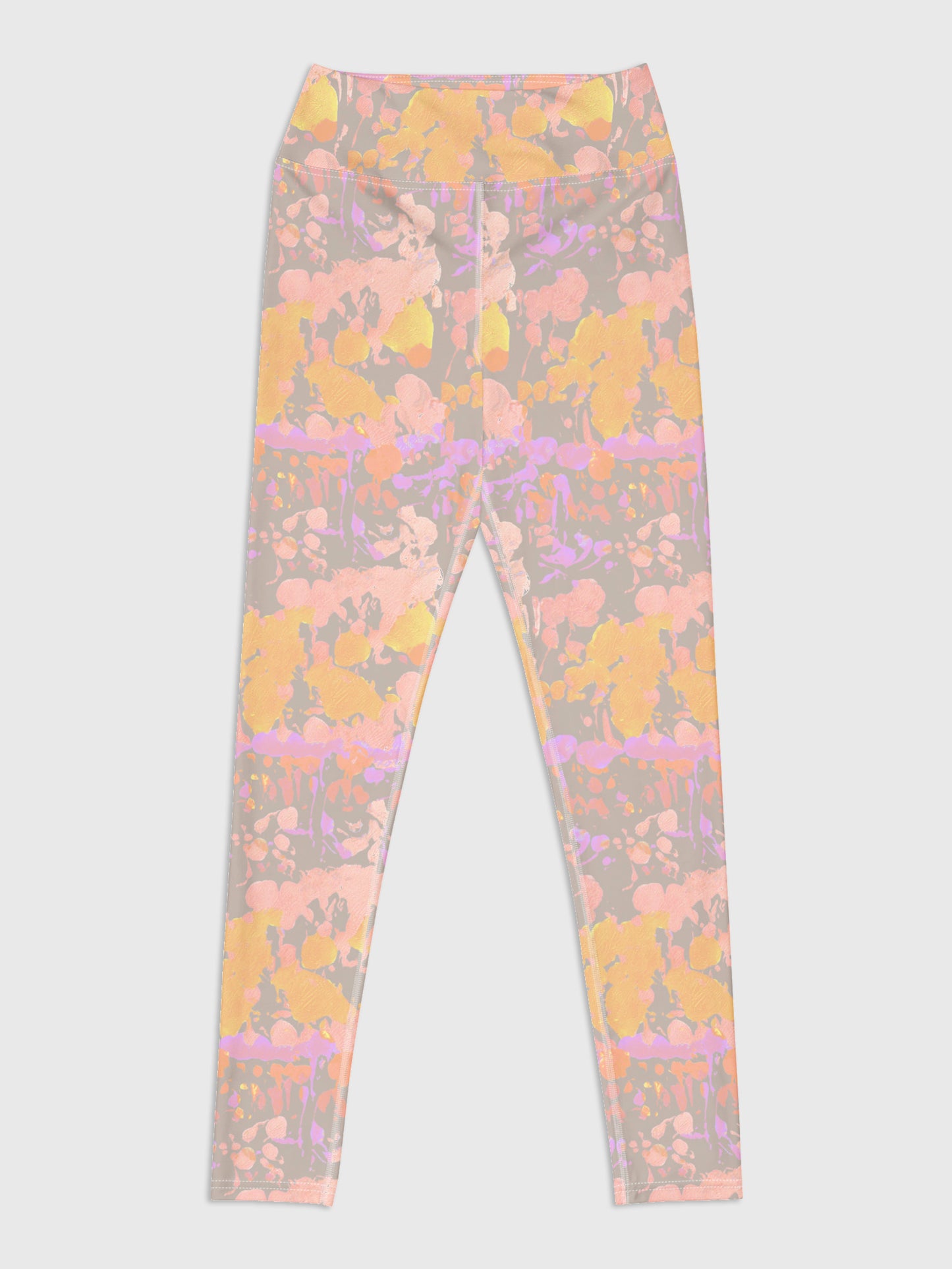 Pastel Painted Abstract Print Yoga high-waisted Leggings