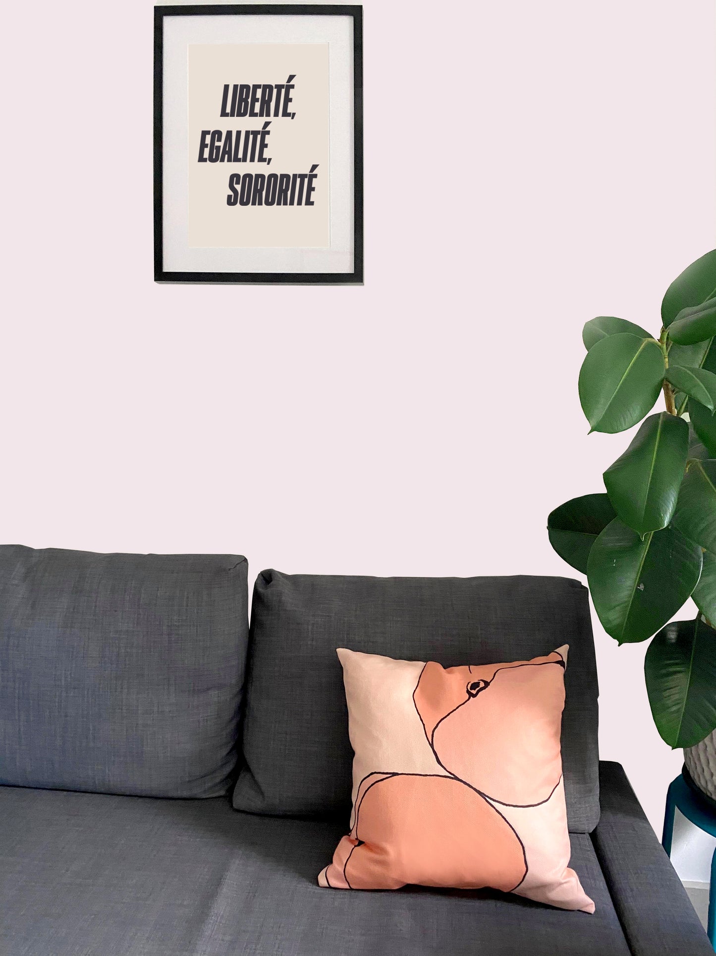 Feelin' Peachy Reversible Linen Look Cushion