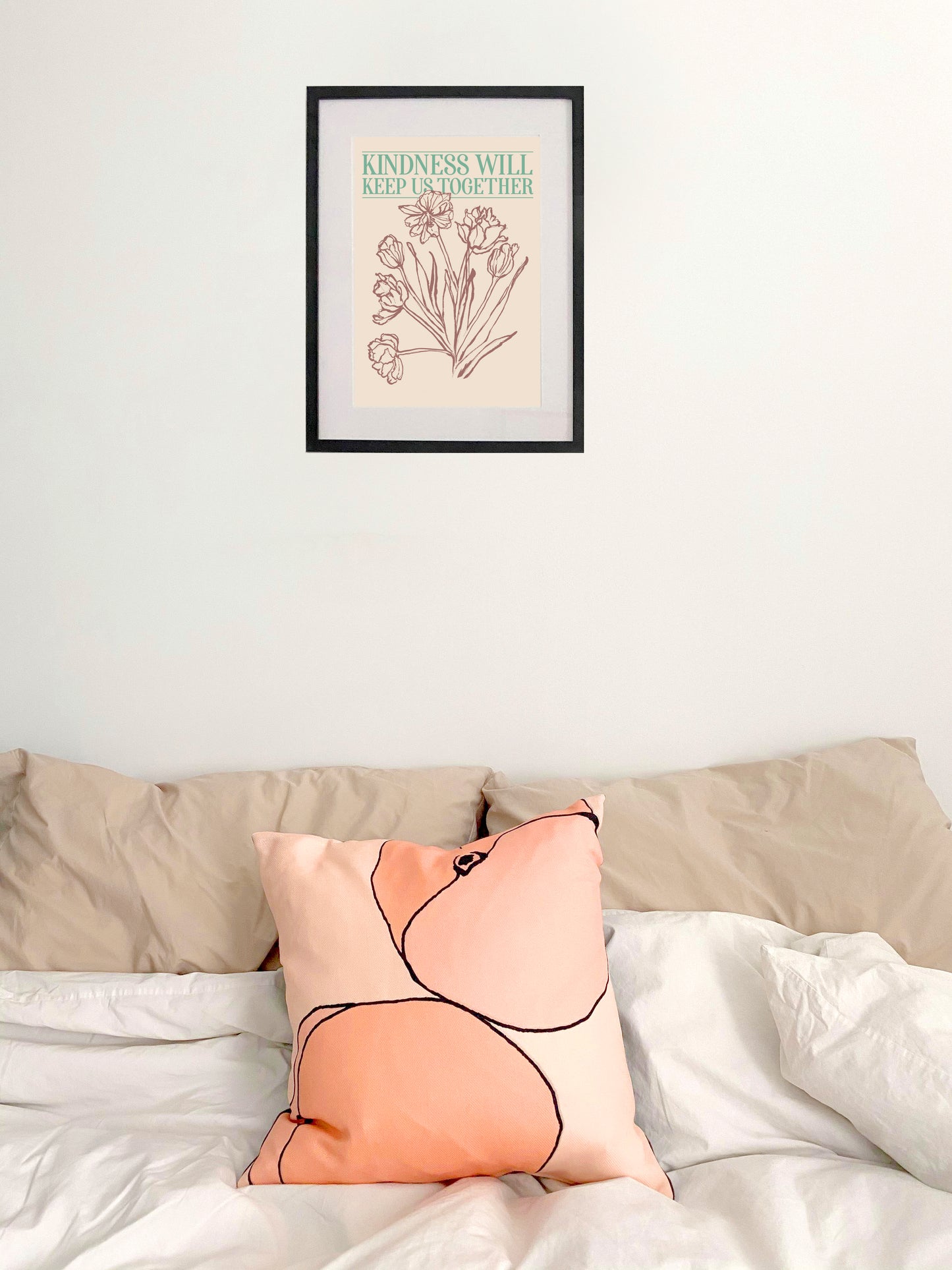 Feelin' Peachy Reversible Linen Look Cushion