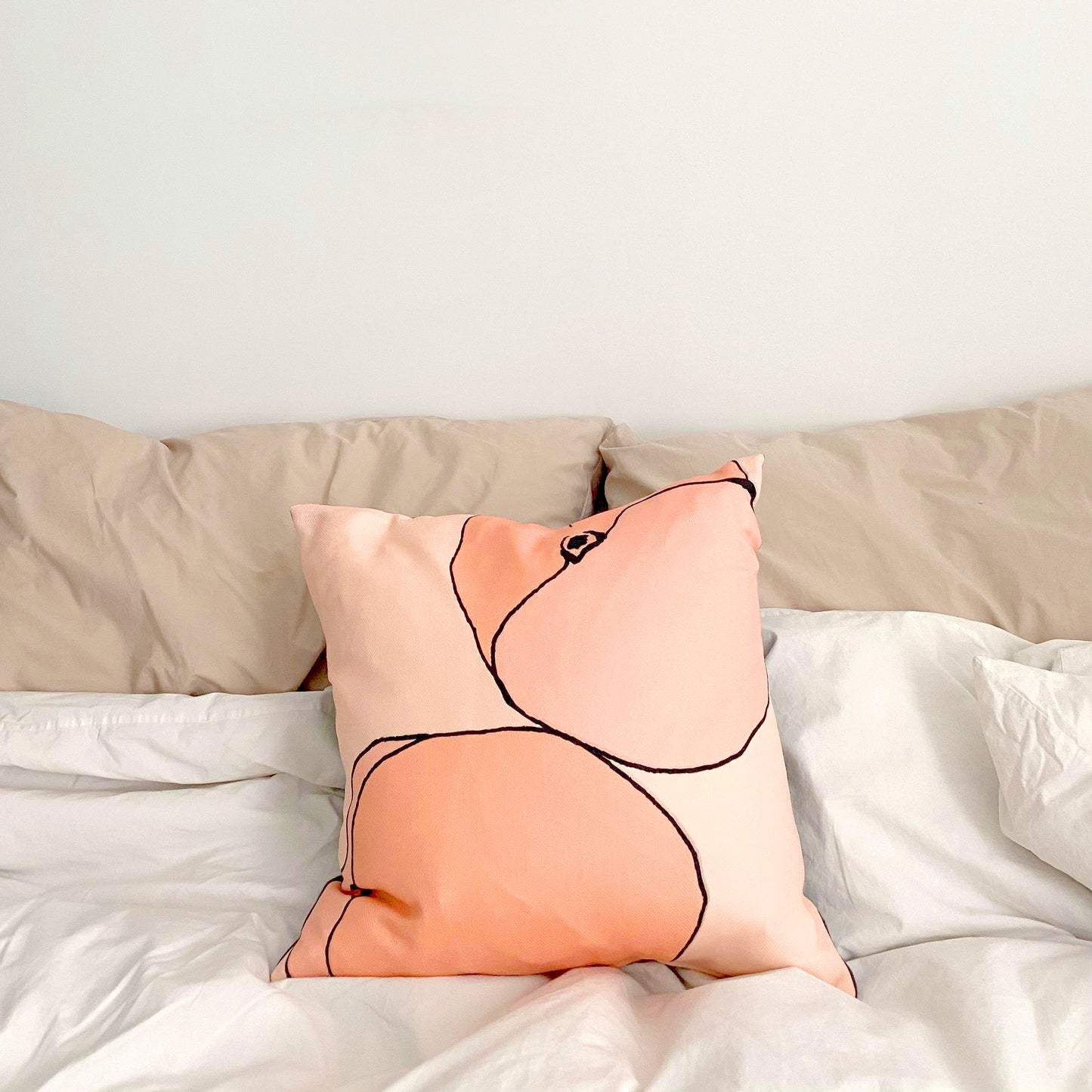 Feelin' Peachy Reversible Linen Look Cushion