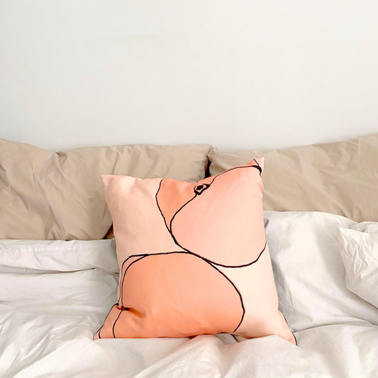 Feelin' Peachy Reversible Linen Look Cushion