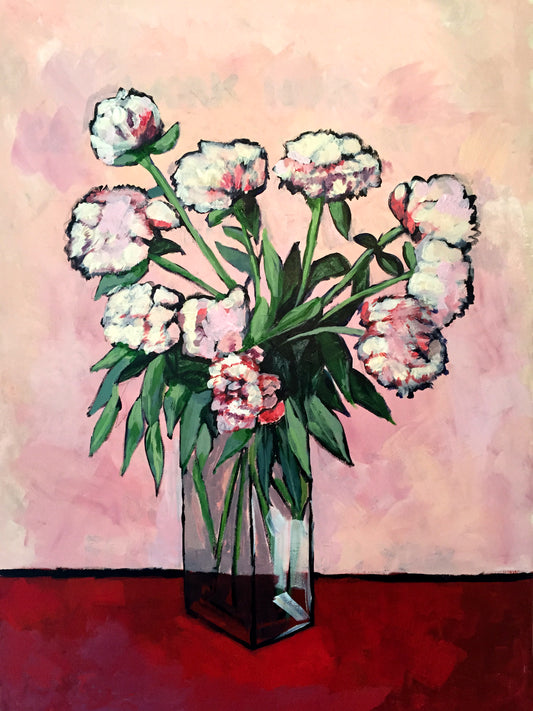 Peonies Stil Life. A3 Artwork. Unframed.