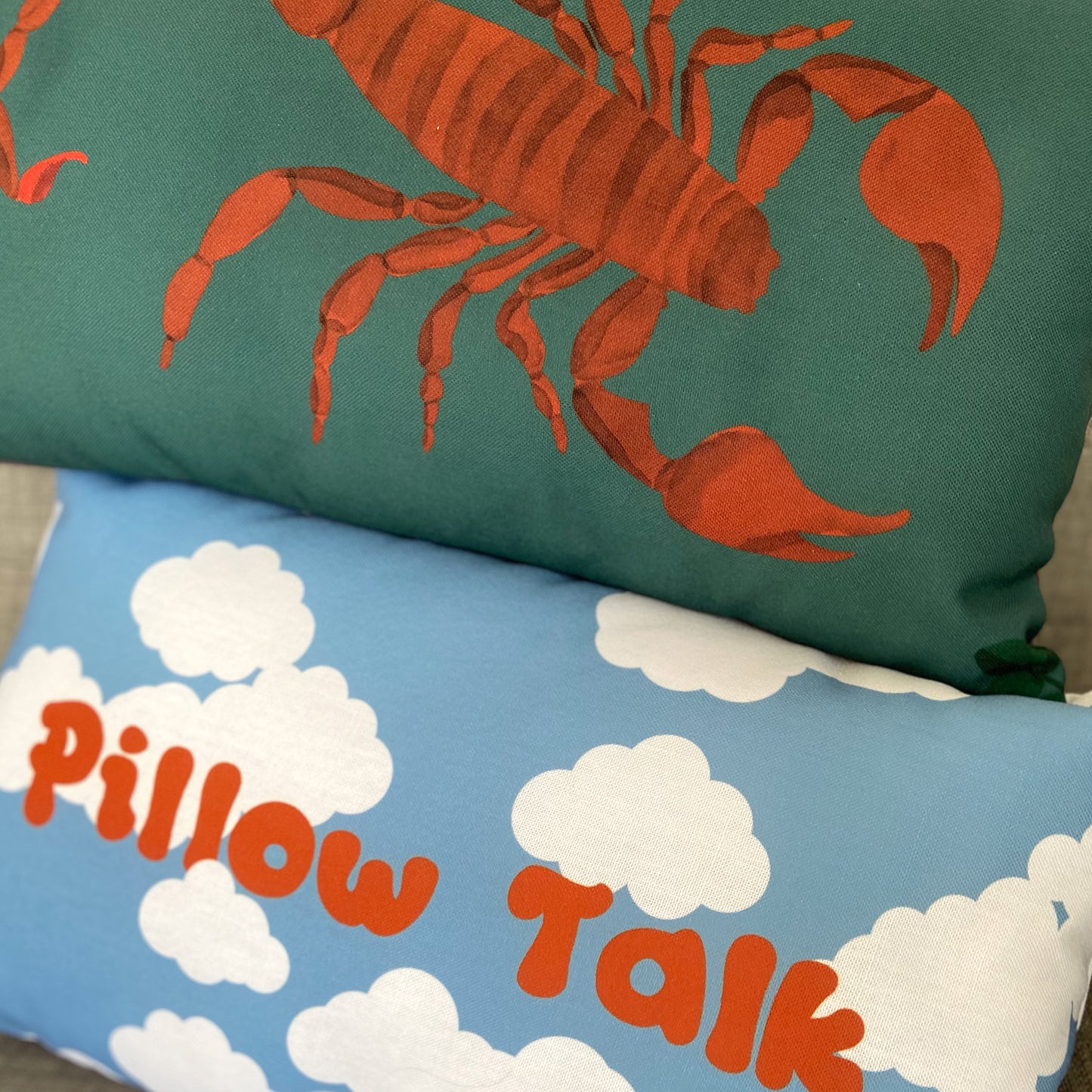 Pillow Talk Cloud Linen Look Canvas Cushion