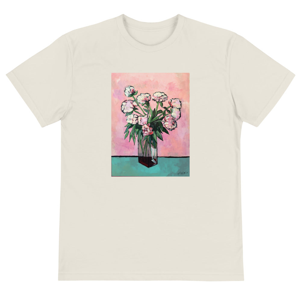 Peonies. Unisex Sustainable T-Shirt