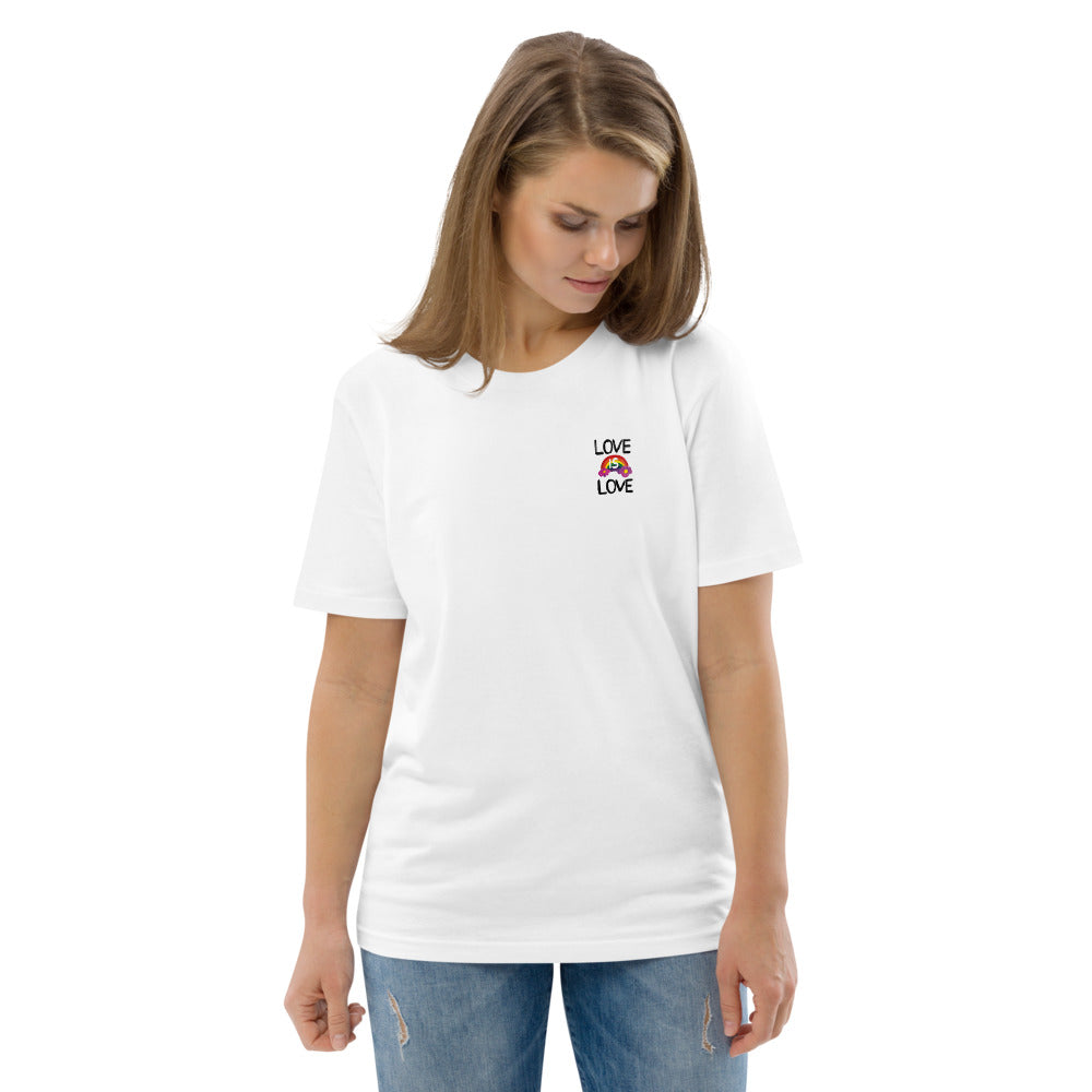 Love is Love Rainbow Unisex Organic Cotton T-shirt