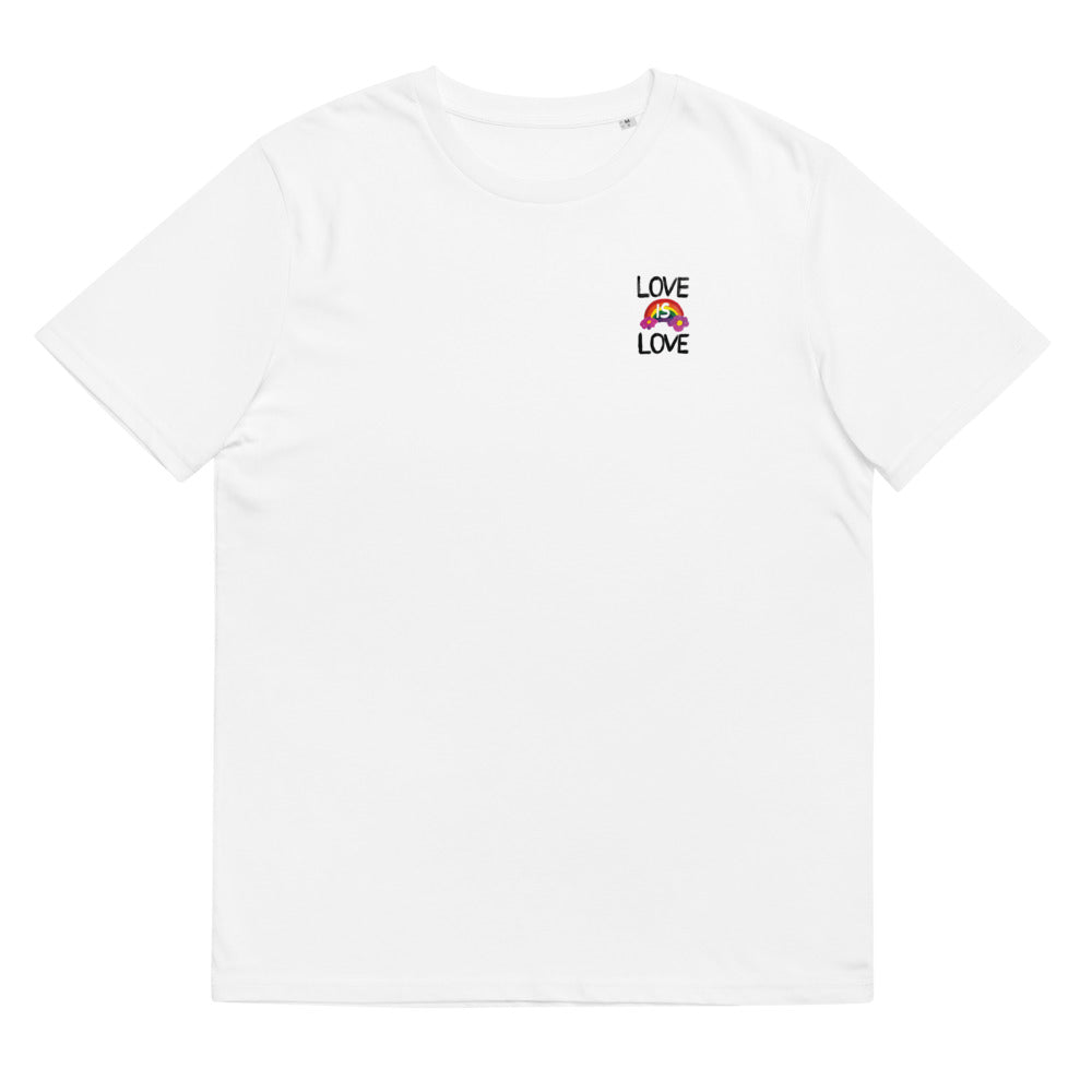 Love is Love Rainbow Unisex Organic Cotton T-shirt