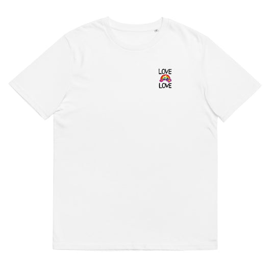 Love is Love Rainbow Unisex Organic Cotton T-shirt