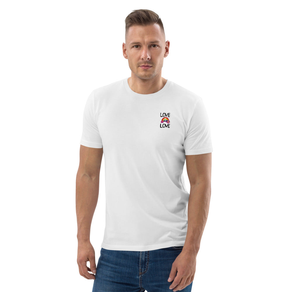 Love is Love Rainbow Unisex Organic Cotton T-shirt
