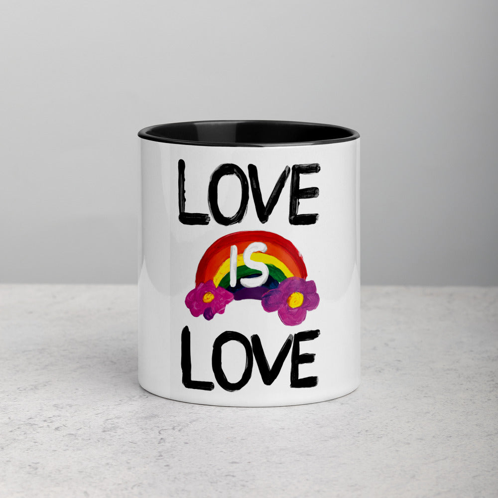 Love is Love Mug with Colour Inside